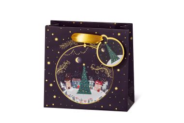  - Weihnachtskollektion - Geschenktaschen klein - Geschenktasche Winter Village