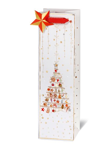  - Weihnachtskollektion - Flaschentaschen - Geschenktasche Christmas Tree