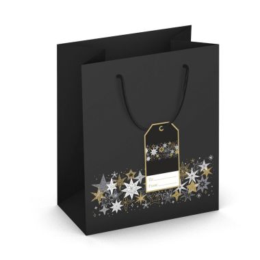  - Weihnachtskollektion - Geschenktaschen mittel - Geschenktasche Sterne Mittel