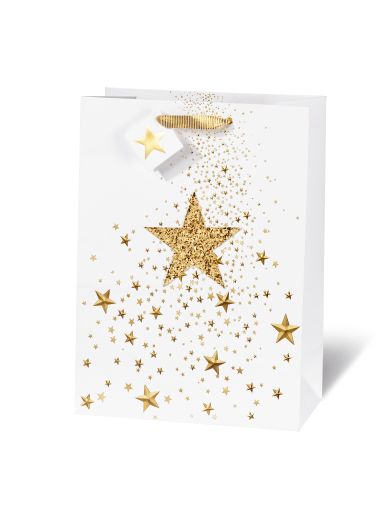  - Weihnachtskollektion - Geschenktaschen gross - Geschenktasche Glitter Star