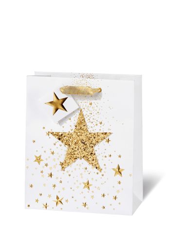  - Weihnachtskollektion - Geschenktaschen mittel - Geschenktasche Glitter Star