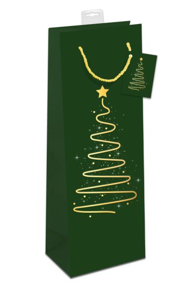  - Weihnachtskollektion - Flaschentaschen - wfa Flaschentasche Weihnachten grün