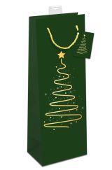 wfa Flaschentasche Weihnachten grün