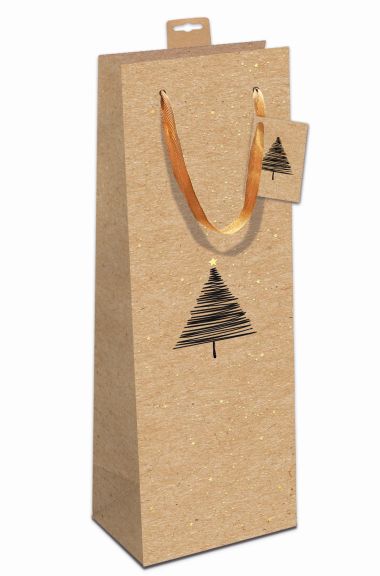  - Weihnachtskollektion - Flaschentaschen - Flaschentasche Tannenbaum