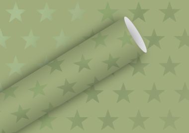  - Weihnachtskollektion - Geschenkpapierrollen - wfa Geschenkpapier Sterne grün