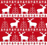 wfa Geschenkpapier Wald rot/weiss