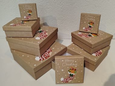  - Weihnachtskollektion - Geschenkschachteln - Kartonage Merry Christmas Strumpf