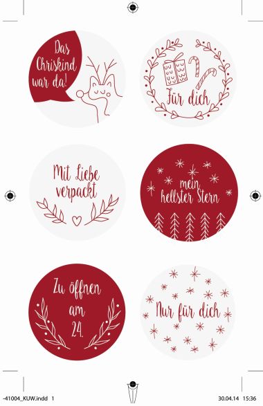  - Weihnachtskollektion - Sticker WH - Sticker XMAS Sprüche rund