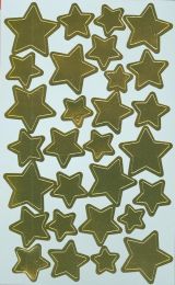 wfa Sticker XMAS Sterne gold