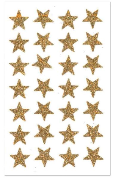  - Weihnachtskollektion - Sticker WH - Sticker XMAS Sterne gold glitzernd