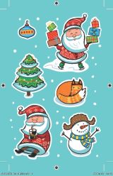 Sticker XMAS Weihnachtsmann