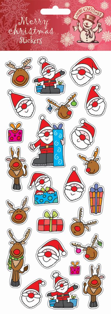  - Weihnachtskollektion - Sticker WH - wfa Sticker XMAS Rudolph & Santa
