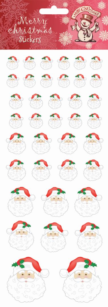  - Weihnachtskollektion - Sticker WH - wfa Sticker XMAS Santa Faces