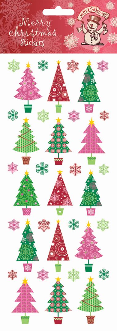  - Weihnachtskollektion - Sticker WH - wfa Sticker XMAS Patterned Trees