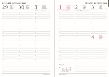 - Agenden / Booklets - Agenden/Planer - Retime Regular ohne Gummizug Dunkelrosa