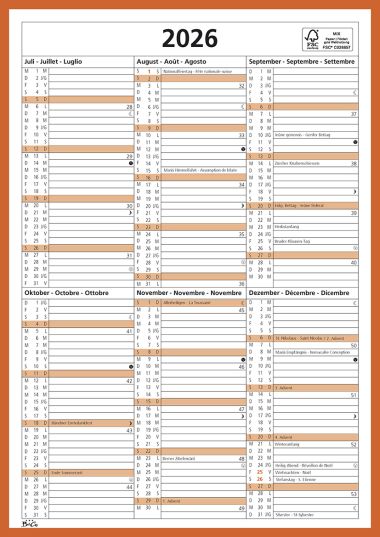  - Agenden / Booklets - Agenden/Planer - Waschküchenkalender A4