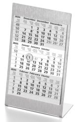 Tischaufstell-Kalender Edelstahl