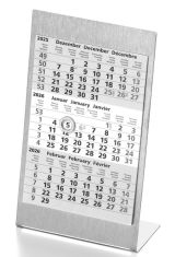 Tischaufstell-Kalender Edelstahl