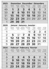 Tischaufstell-Kalender Edelstahl Einlage