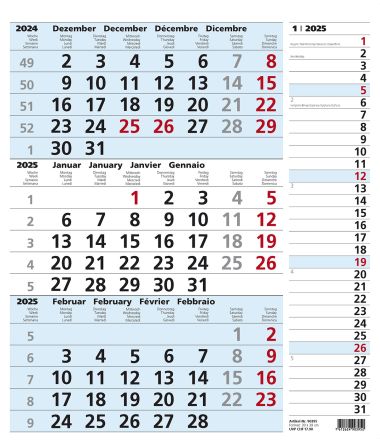  - Kalender - Office Kalender - 3-Monats-Planer Combi