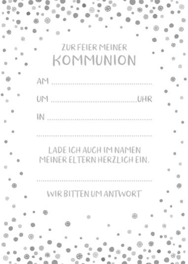 - Saison-Kollektion - Kommunion - Einladung Kommunion Beutel