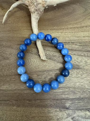  - Andreani Schmuck - Armbänder - Männerarmband echte Steine 10 mm / Gr.23
