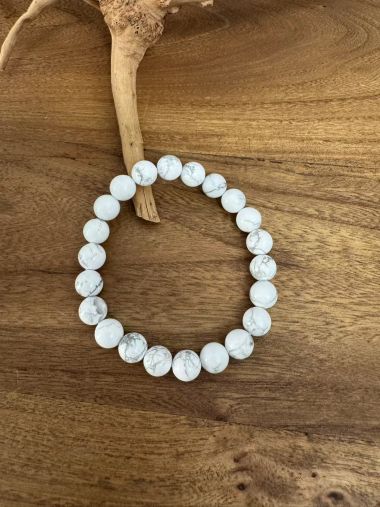  - Andreani Schmuck - Armbänder - Männerarmband echte Steine 8 mm / Gr.19