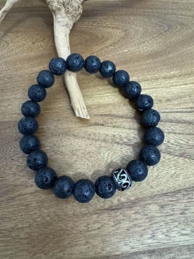  - Andreani Schmuck - Armbänder - Männerarmband echte Steine 10 mm / Gr.23