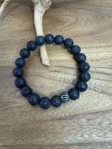 Männerarmband echte Steine 10 mm / Gr.21