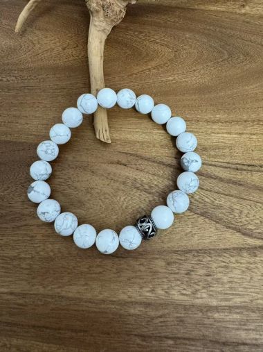  - Andreani Schmuck - Armbänder - Männerarmband echte Steine 8 mm / Gr.23