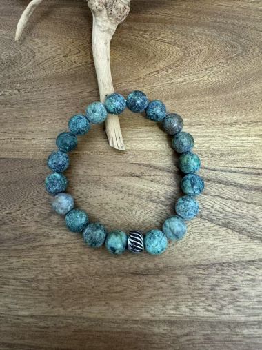  - Andreani Schmuck - Armbänder - Männerarmband echte Steine 8 mm / Gr.21