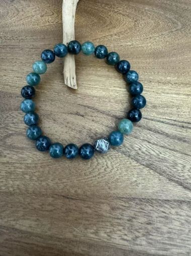  - Andreani Schmuck - Armbänder - Männerarmband echte Steine 8 mm / Gr.20
