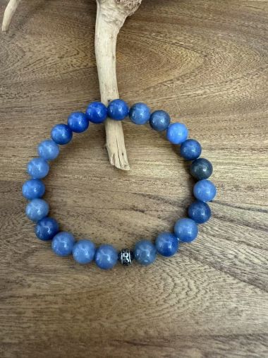  - Andreani Schmuck - Armbänder - Männerarmband echte Steine 8 mm / Gr.19