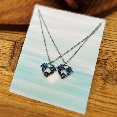  - Andreani Schmuck - Halsketten - Kinder Halskette "Delfin Herz"