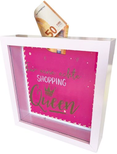  - Geschenkartikel Allgemein - Spardose mit Glasfront - Spardose mit Glasfront - Shopping Queen