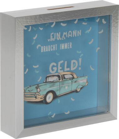  - Geschenkartikel Allgemein - Spardose mit Glasfront - Spardose mit Glasfront-Ein Mann...