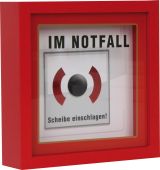 Spardose mit Glasfront-Im Notfall
