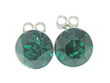  - Geschenkartikel Allgemein - Ohrstecker Saphira Schmuck 6mm - Ohrstecker Saphira Emerald