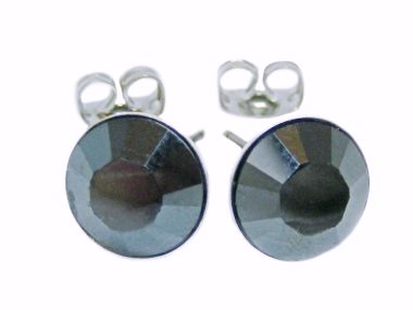  - Geschenkartikel Allgemein - Ohrstecker Saphira Schmuck 6mm - Ohrstecker Saphira Hematite