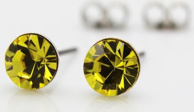  - Geschenkartikel Allgemein - Ohrstecker Saphira Schmuck 6mm - Ohrstecker Saphira Citrine