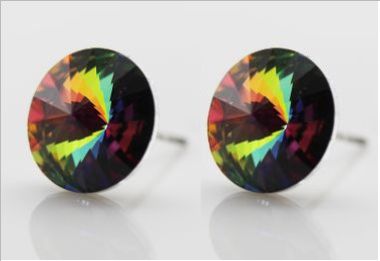  - Geschenkartikel Allgemein - Ohrstecker Saphira Schmuck 6mm - Ohrstecker Saphira Vitrail Medium