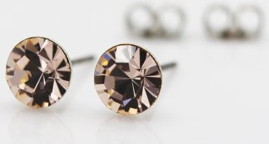  - Geschenkartikel Allgemein - Ohrstecker Saphira Schmuck 6mm - Ohrstecker Saphira Gold Quarz