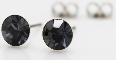  - Geschenkartikel Allgemein - Ohrstecker Saphira Schmuck 6mm - Ohrstecker Saphira Nightfall