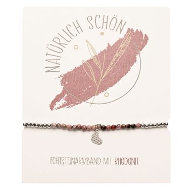  - H.C.A. Schmuck - Armbänder - wfa Echsteinarmband "Rhodonit"