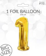 Folien Ballon 1 Gold
