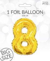 Folien Ballon 8 Gold