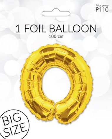 - Geschenkartikel Allgemein - Folienballon / Luftballon - Folien Ballon 0 Gold