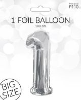 Folien Ballon 1 Silber
