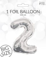 wfa Folien Ballon 2 Silber