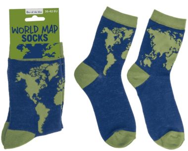  - Geschenkartikel Allgemein - Socken - Socken "Weltkarte"